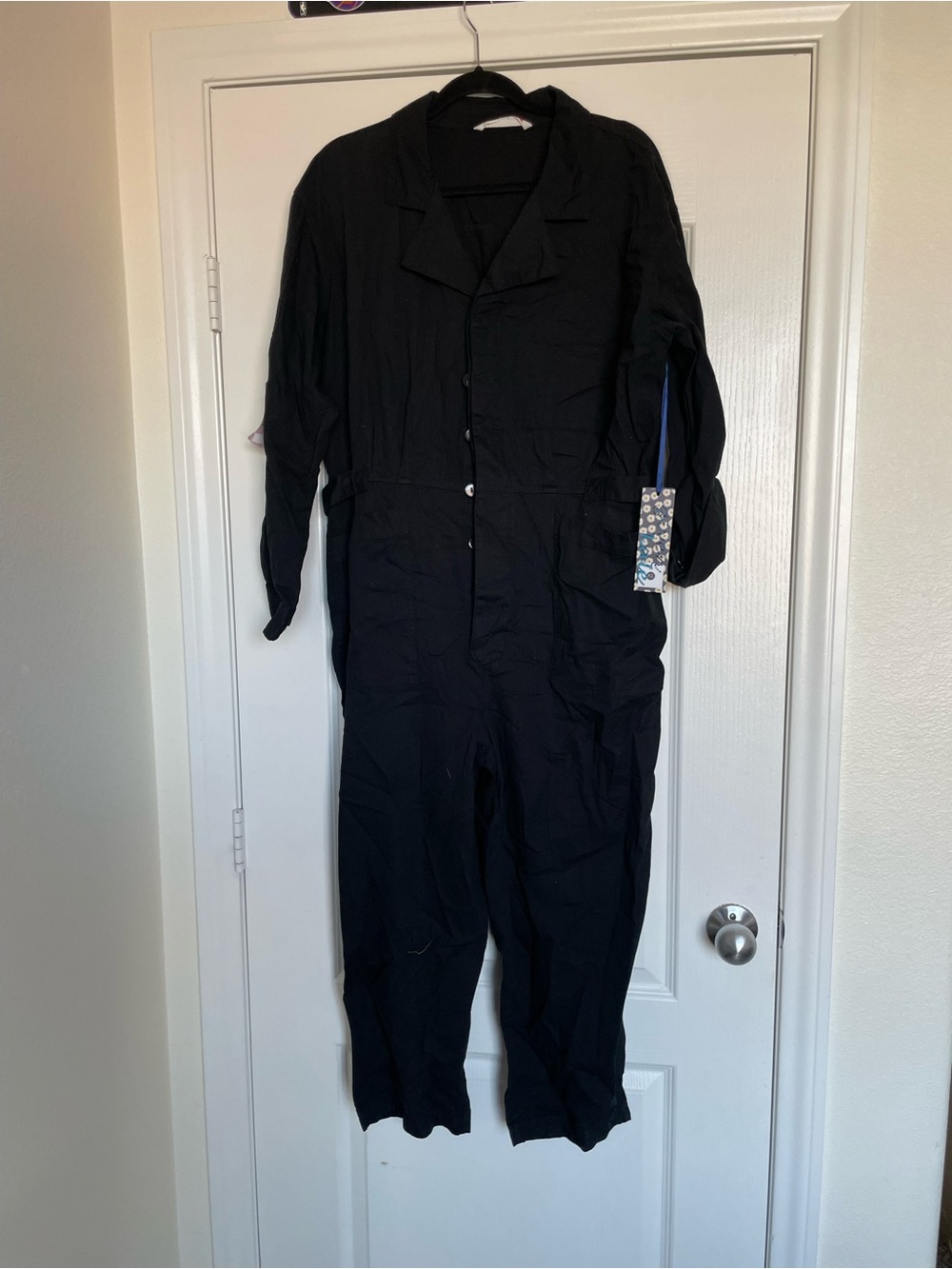 Black Women’s Utility Jumpsuit - Classic Long Sleeve